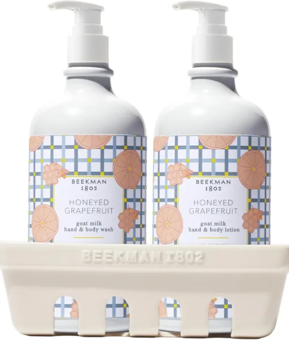 Beekman 1802 Pure Goat Milk Honyed Grapefruit Hand Care Duo Caddy Set