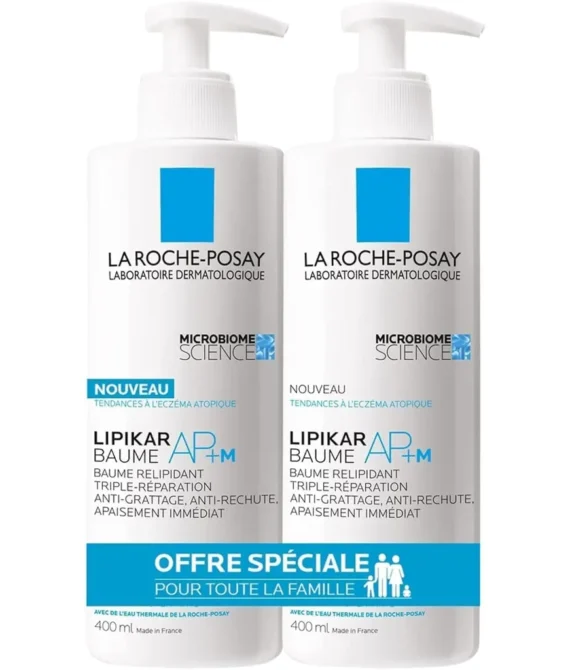 La RochePosay Lipikar AP+ M Replenishing Balm 2 x 400ml