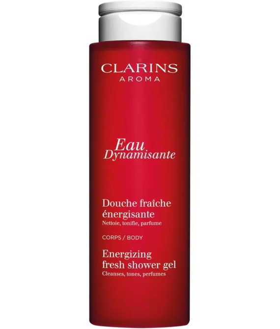Clarins Eau Dynamisante Energizing Fresh Shower Gel 200ml | Invigorating Body Cleanser with Essential Oils Tones & Refreshes Skin | Suitable for All Skin Types