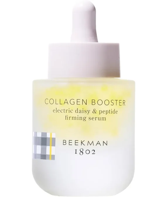 Beekman 1802 Collagen Booster Electric Daisy & Peptide Firming Face Serum Fragrance Free 1 fl oz Boosts Collagen Production & Tightens Skin Good for Sensitive Skin Cruelty Free