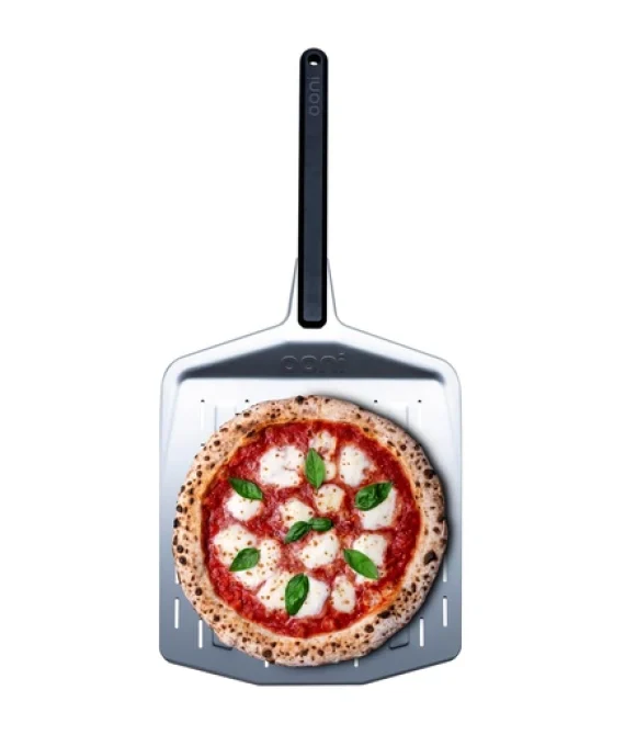 Ooni 12 Perforated Pizza Peel Long Handle Perforated Aluminium Pizza Paddle Lightweight Pizza Turning Peel Ooni Outdoor Pizza Oven Accessories