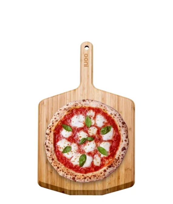 Ooni 12 Bamboo Pizza Peel Lightweight Smooth Pizza Paddle and Serving Board Outdoor Pizza Oven Accessories