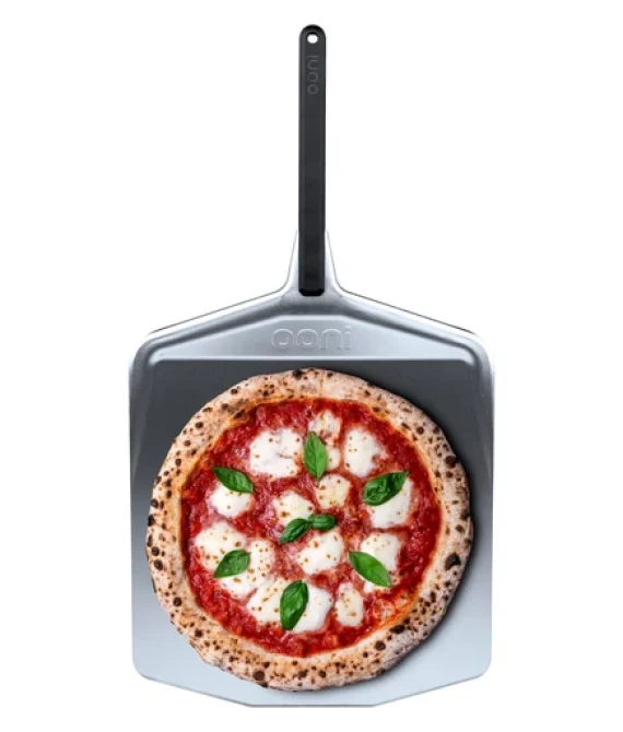 Ooni 16 Long Handle Pizza Peel – Super Smooth Aluminium Paddle – Lightweight Turning Peel for Outdoor Oven Accessories