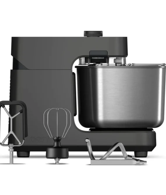 Ooni Halo Pro Spiral Mixer – Dough Kneading Machine with Attachments, 7.3 Litre Capacity, 58 Speed Settings – Charcoal Grey