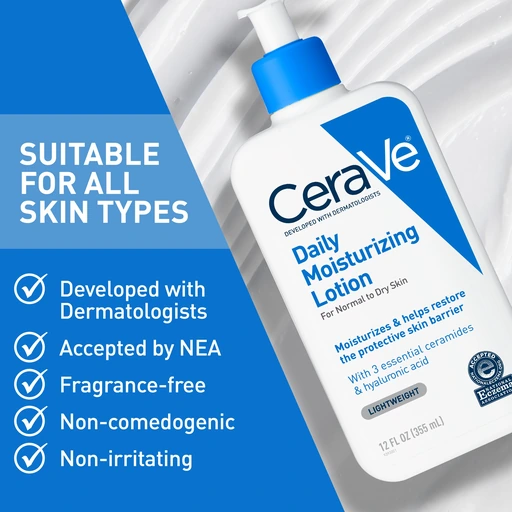CeraVe Daily Moisturizing Lotion, Face and Body Lotion, Skin care, 12oz - Image 5