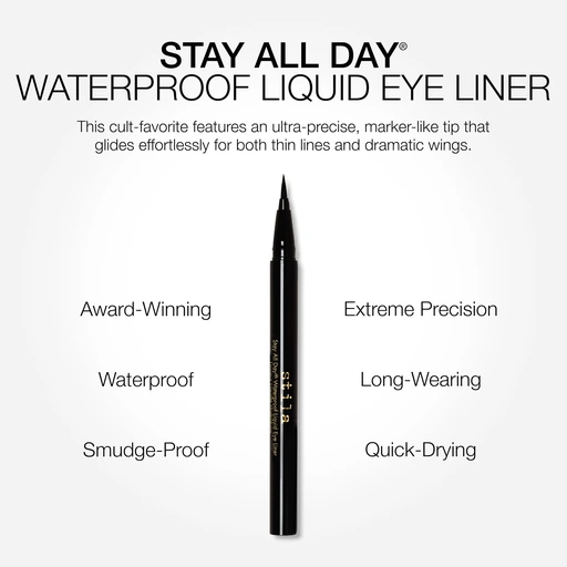 stila Stay All Day Waterproof Liquid Eye Liner, Micro Tip - Image 5