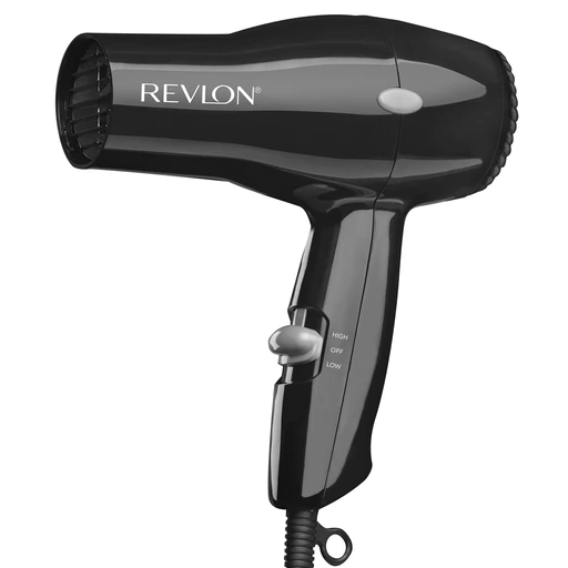 Revlon Compact Hair Dryer 1875W Lightweight Design, Perfect for Travel, (Black)