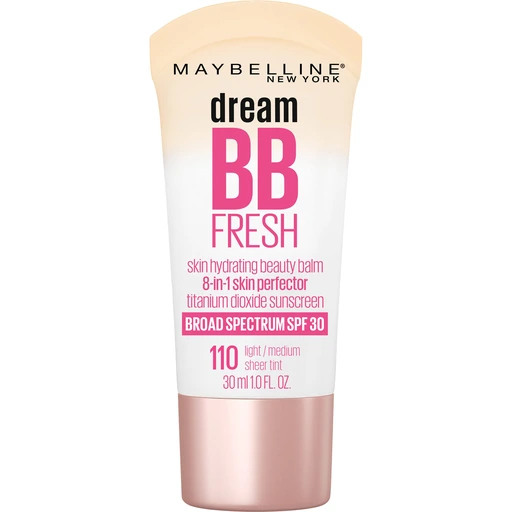 Maybelline Dream Fresh 8-in-1 Skin Perfecting BB Cream with SPF 30 - Light & Medium, 1 Fl Oz - 110 Light