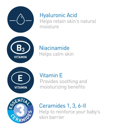 CeraVe Baby Lotion, Baby Skin Moisturizer with Vitamin E & Niacinamide, 8oz - Image 4