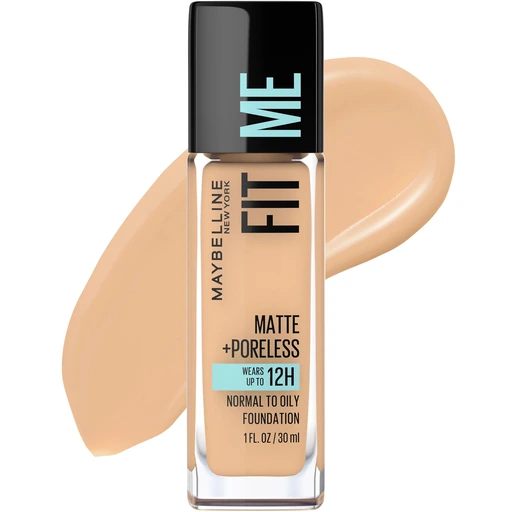 Maybelline Fit Me Matte + Poreless Liquid Foundation Makeup, Natural Beige - 220 Natural Beige