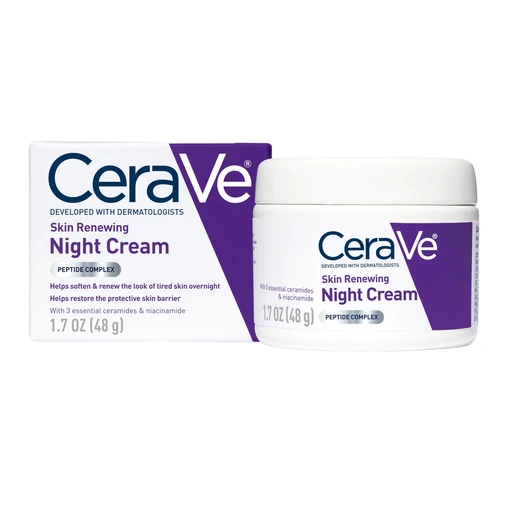 CeraVe Night Cream, Facial Moisturizer with Peptides & Niacinamide, 1.7oz