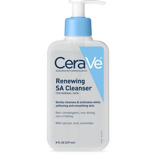 CeraVe Renewing SA Salicylic Acid Face Wash with Ceramides & Hyaluronic Acid, 8oz - Nan