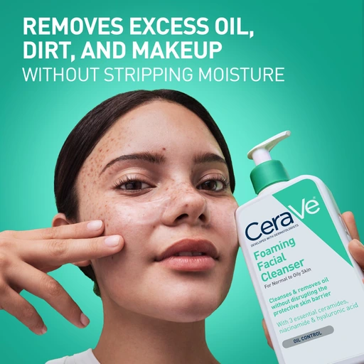 CeraVe Foaming Facial Cleanser for Oily Skin, 16 fl oz - Nan - Image 3