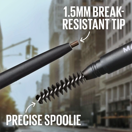 Maybelline Express Brow Ultra Slim Eyebrow Pencil with Precision Tip and Spoolie - Medium Brown - 257 Medium Brown - Image 5