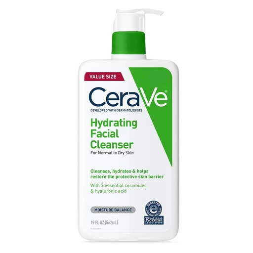 CeraVe Hydrating Cleanser for Dry Skin with Hyaluronic Acid & Ceramides - 19oz - Nan