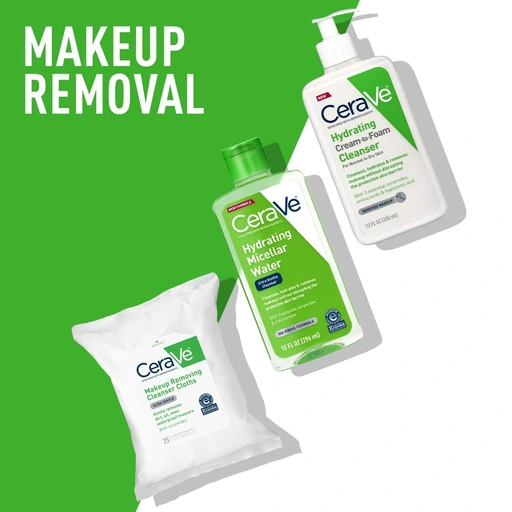 CeraVe Hydrating Micellar Water Facial Cleanser & Eye Makeup Remover, 10oz - Nan - Image 3