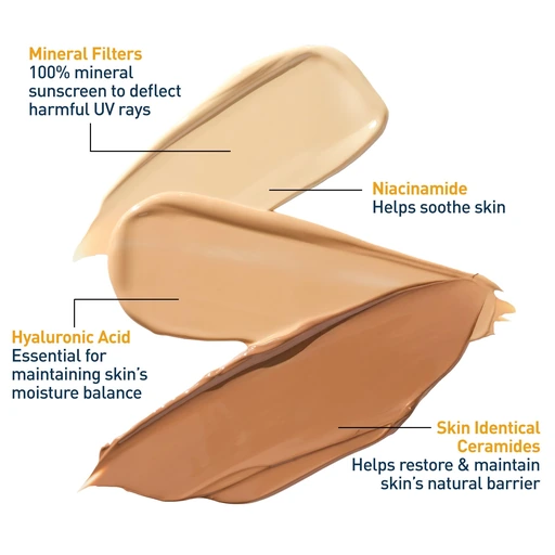 CeraVe Tinted Sunscreen for Face, Mineral SPF 30 Moisturizer, Medium, 1.7oz - Image 4