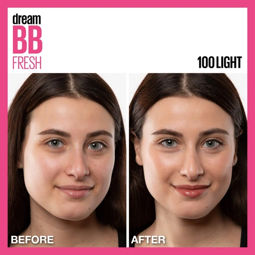 Maybelline Dream Fresh Skin Hydrating BB Cream, Light, 8-in-1 Skin Perfecting Beauty Balm, SPF 30, Oil-Free, 1 Fl Oz - 100 Light - Image 4