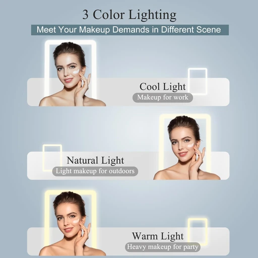 FUNTOUCH Rechargeable Travel Makeup Mirror with 72 Led Lights - Image 3