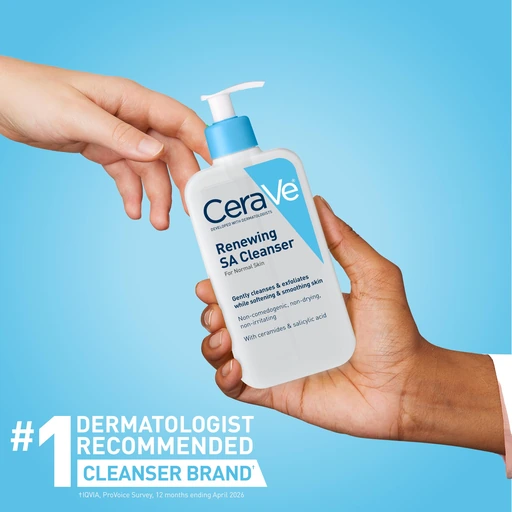 CeraVe Renewing Salicylic Acid Exfoliating Face Wash, 16oz - Nan - Image 3