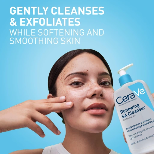CeraVe Renewing Salicylic Acid Exfoliating Face Wash, 16oz - Nan - Image 4
