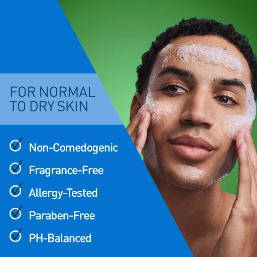 CeraVe Hydrating Cream-to-Foam Face Cleanser for Dry Skin, 19oz - Nan - Image 5