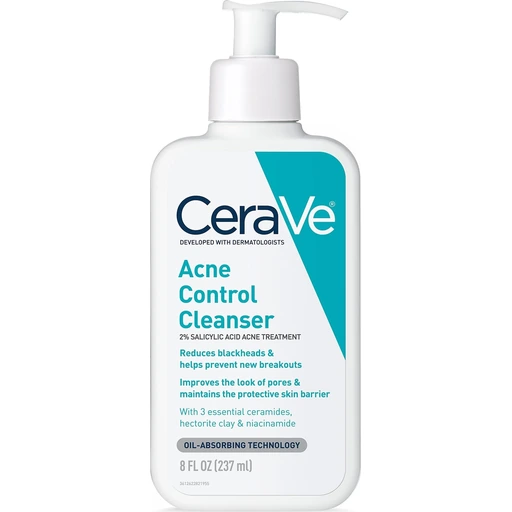CeraVe Acne Control Cleanser with 2% Salicylic Acid for Face, 8 oz - Nan