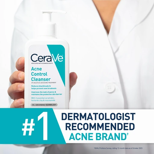 CeraVe Acne Control Cleanser with 2% Salicylic Acid for Face, 8 oz - Nan - Image 5