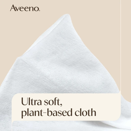 Aveeno Calm + Restore Unscented Makeup Remover Wipes, Alcohol-Free, 25 Ct - Image 3