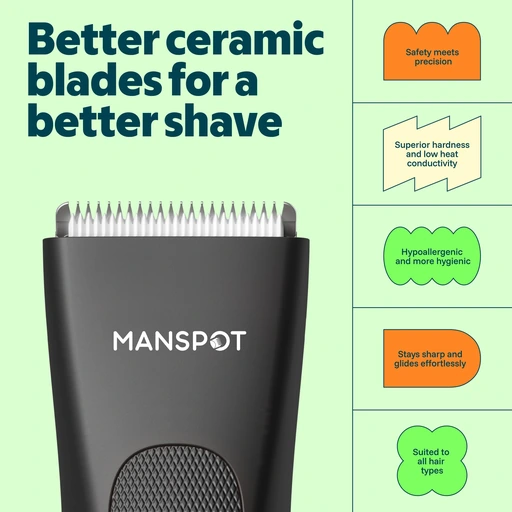 MANSPOT Manscape Groin & Body Hair Trimmer for Men, Electric Pubic Shaver - Image 3