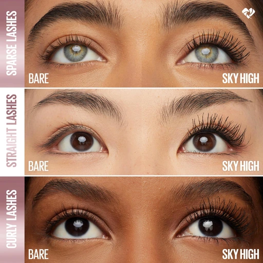Maybelline Lash Sensational Sky High Washable Mascara, Cosmic Black - Volumizing, Lengthening & Defining - Image 5