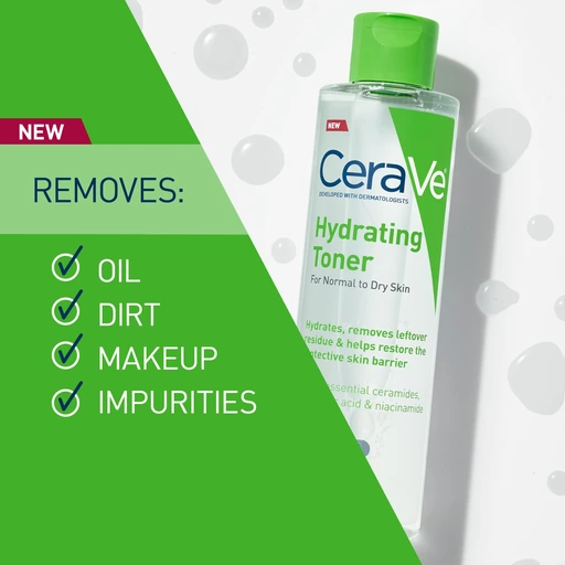 CeraVe Hydrating Toner with Hyaluronic Acid, Niacinamide, and Ceramides for Sensitive Dry Skin - Nan - Image 3