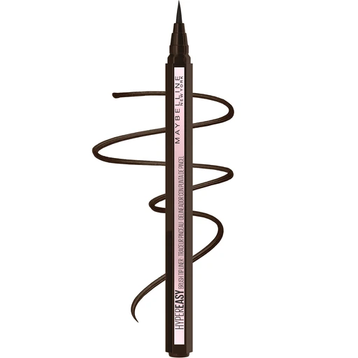 Maybelline New York Hyper Easy Liquid Pen Waterproof Eyeliner, Satin Finish, Pitch Brown