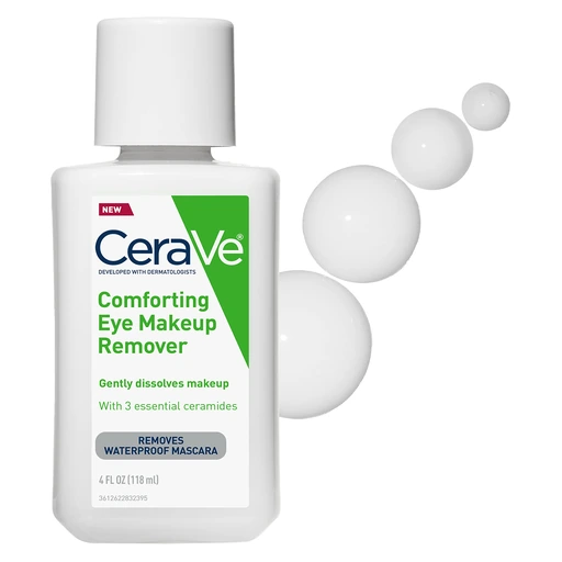 CeraVe Gentle Waterproof Eye Makeup Remover with Hyaluronic Acid & Ceramides, 4 Oz - Nan