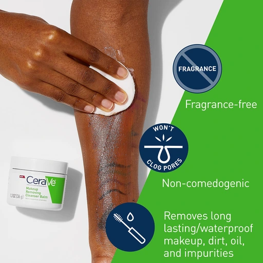 CeraVe Hydrating Makeup Remover Cleansing Balm with Ceramides & Jojoba Oil, 1.3oz - Nan - Image 3