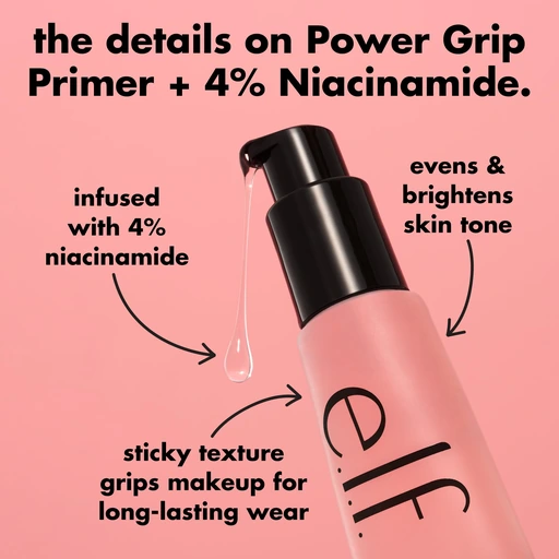e.l.f. Power Grip Primer + 4% Niacinamide, Gripping Gel Primer, 0.811 Fl Oz - Image 5