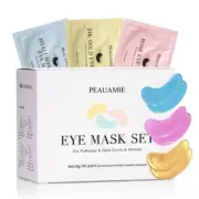 PEAUAMIE Under Eye Patches Gold and Hyaluronic Acid for puffy eyes,Rose Eye Masks for Dark Circles and Puffiness skin care Smooth Wrinkles products 30 Pairs