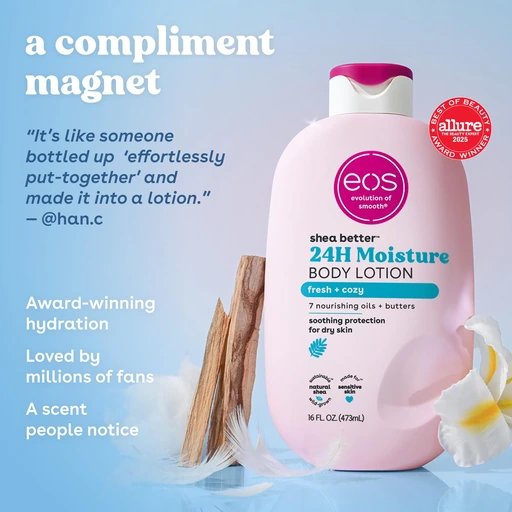 eos Natural Shea Better Body Lotion, Fresh & Cozy, 16 fl oz - Image 4