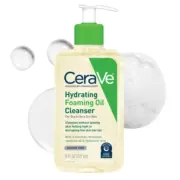 CeraVe Hydrating Foaming Oil Facial Cleanser with Hyaluronic Acid & Ceramides, 8oz - Nan