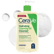 CeraVe Hydrating Foaming Oil Facial Cleanser with Hyaluronic Acid & Ceramides, 19 oz - Nan