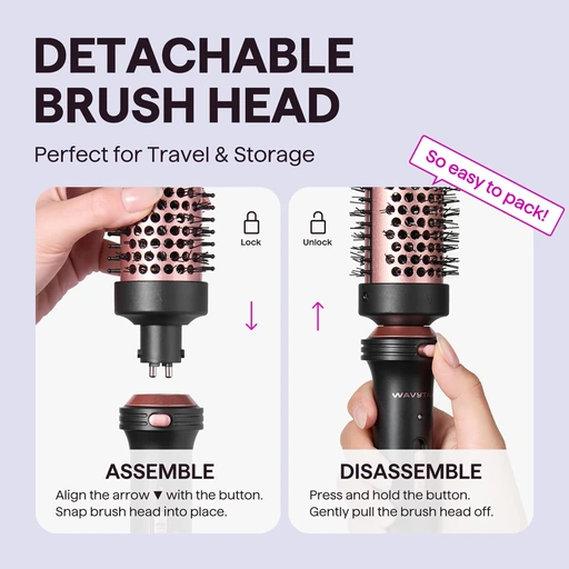 Wavytalk Thermal Brush 1.5 Detachable Heated Round Brush for Blowout Look - Image 4
