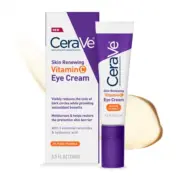 CeraVe Vitamin C Eye Cream, Hyaluronic Acid Under Eye Brightener, 0.5oz