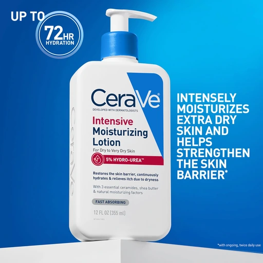 CeraVe Intensive Moisturizing Lotion, Shea Butter Body Lotion, 8oz - Image 4