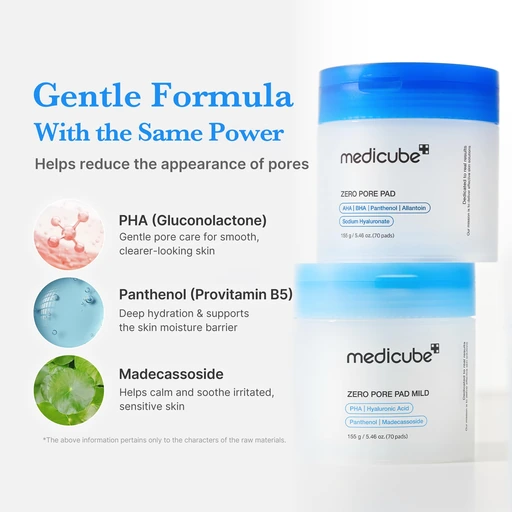 medicube Toner Pads Zero Pore Pad Mild 2.0 for Gentle Exfoliating - Image 4
