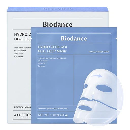 BIODANCE Hydro Cera-nol Real Deep Mask - Hydrating Overnight Hydrogel Face Mask - Nan