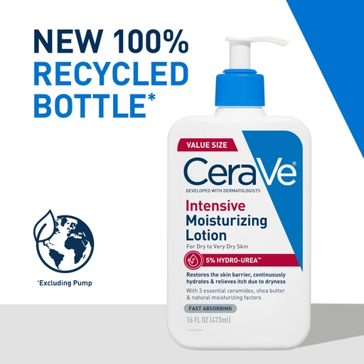 CeraVe Intensive Moisturizing Lotion, Shea Butter Body Lotion, 16oz - Image 3