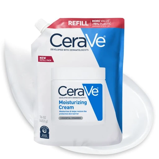 CeraVe Moisturizing Cream, Face & Body Moisturizer, Dry Skin, 16oz Refill