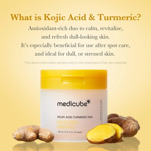 medicube Toner Pads Kojic Acid Turmeric Clarifying Pad for Troubled Skin - Image 3