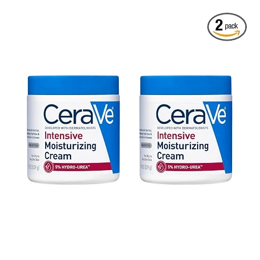 CeraVe Intensive Moisturizing Cream,Body Moisturizer With Shea Butter,72H Hydration + Skin Barrier Repair,Fragrance-Free Body Lotion For Extremely Dry Skin,19oz,(Pack of 2) - Image 5