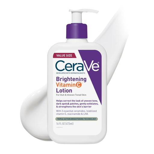 CeraVe Brightening Vitamin C Body Lotion, Skincare with Niacinamide, 16oz